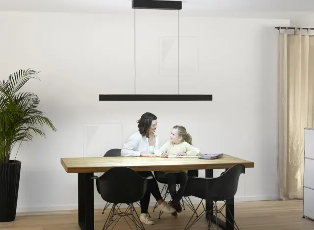 VANA-M Κρεμαστό Φωτιστικό LED με Motor-Lift & Τηλεχειριστήριο 40W Μαύρο 2