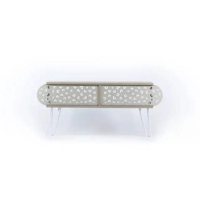 Έπιπλο Τηλεόρασης ILLIA No 3 Δρυς/Λευκό 106x30x48cm 2