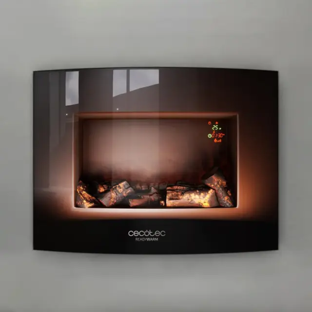 Cecotec Ready Warm 2200 Curved Flames 05365 Ηλεκτρικό Τζάκι Τοίχου 2000W με Τηλεχειριστήριο 3