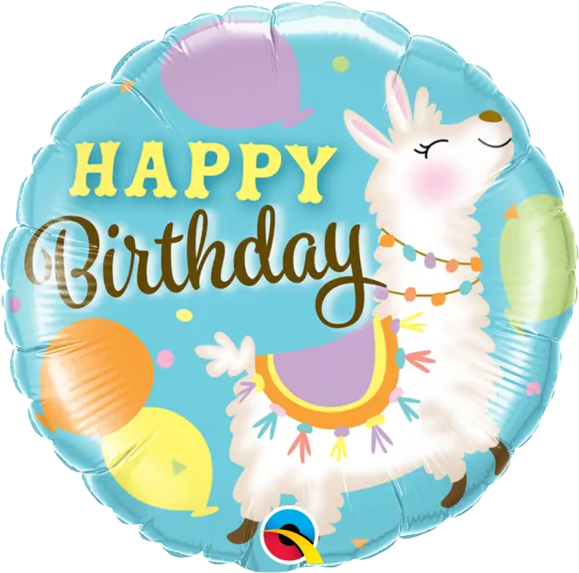 Μπαλ. Φοιλ 18 Happy Birthday Lama