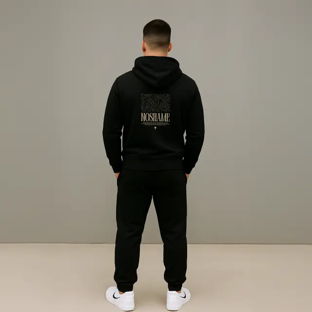 Noshame® Σετ Φόρμα & Φούτερ Μαύρο - 752578 - XXL