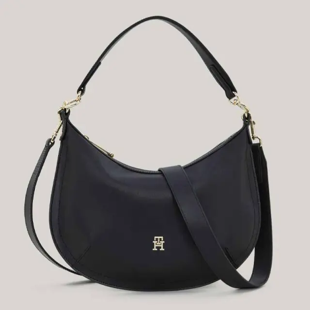 Tommy Hilfiger - Γυναικεία Τσάντα Ώμου Th Chic Shoulder Bag AW0AW16687-BDS Μαύρο
