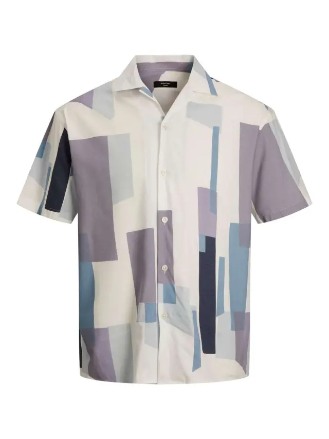 JPRBLAMOTIVE PRINT RESORT SHIRT S/S LN Marina - L