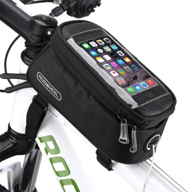 Roswheel® HardPouch Bike Mount Cycling Cell Phone Bag for 5.5''- Μαύρο