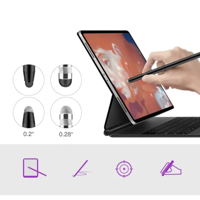 Tech-protect Usp100 4-tip Touch Stylus Pen Black 3