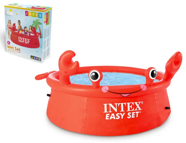 Φουσκωτή πισίνα Crab Intex Easy Set παιδική, χωρητικότητας 880lt, 183x51cm I03403330