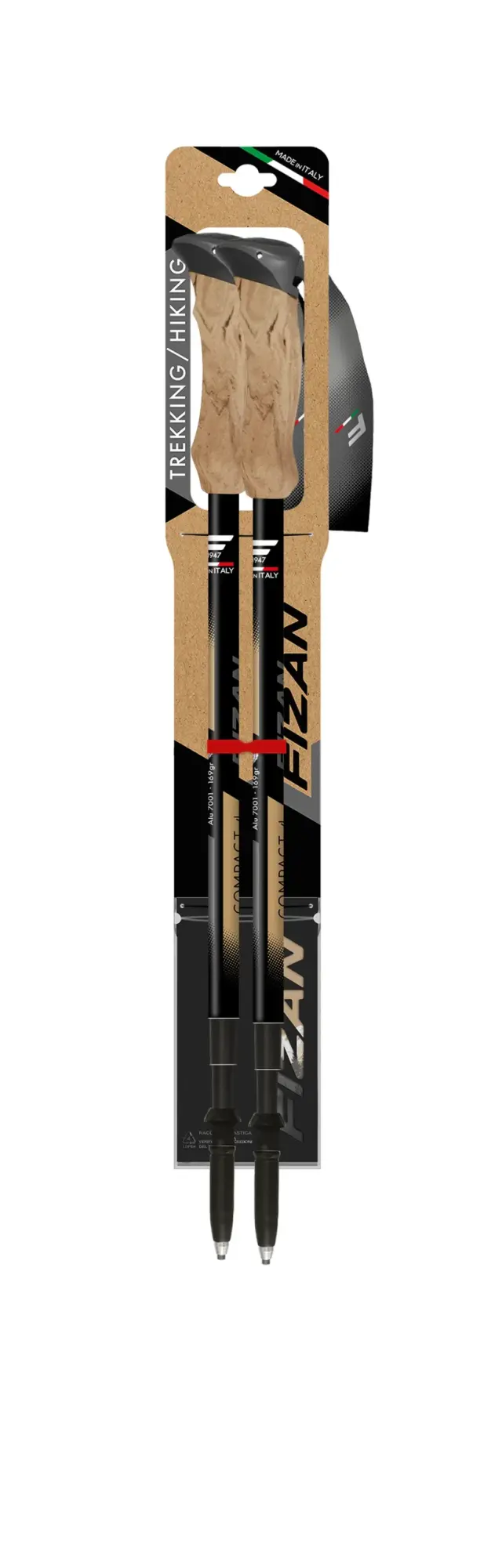 Fizan Compact 4 Tech Τηλεσκοπικά Μπατόν Πεζοπορίας Beige - 100.478 2
