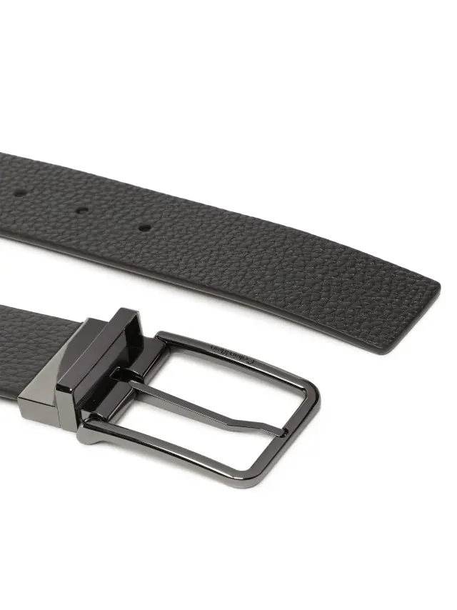 Calvin Klein Ανδρική Φαρδιά Δερμάτινη Reversible Ζώνη Adj/Rev Warmth Pb 40mm Μαύρη 105cm 2