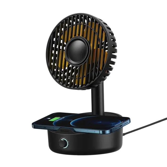Baseus Ασύρματος Φορτιστής -Ανεμιστήρας desk fan 10W inductive charger black