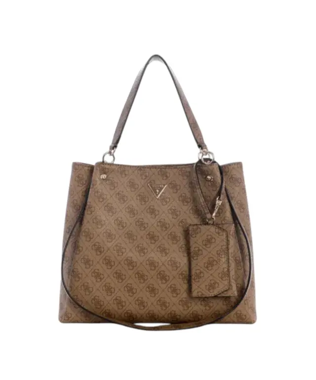 Guess - Γυναικεία Τσάντα Ώμου/Χειρός Lorella HWSG2484230-LAT Καφέ