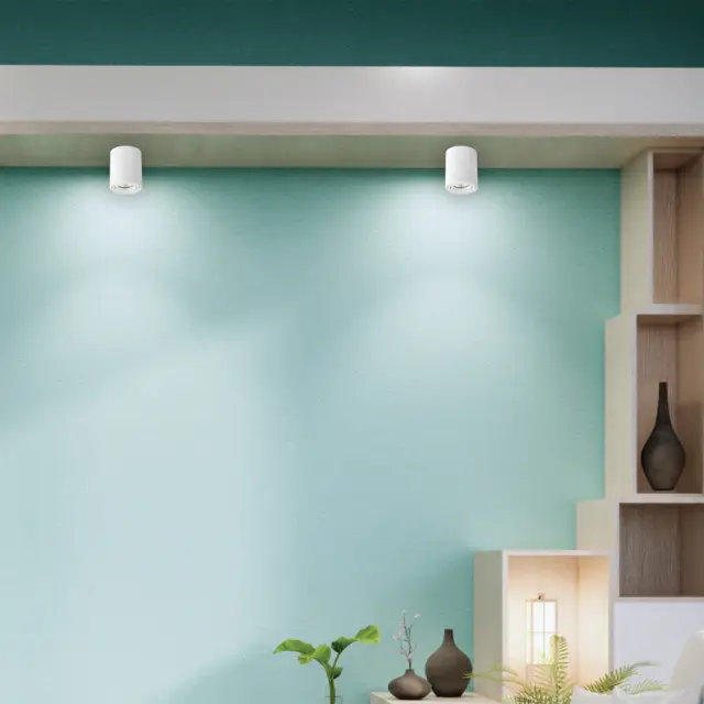 InLight Φωτιστικό οροφής από μαύρο μέταλλο 1XGu10 D:7,8cm (42025-BL) 3