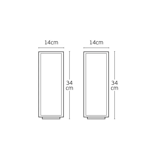 House Φανάρι Led 7W 3000K IP54 14x14x34cm ανθρακί 2