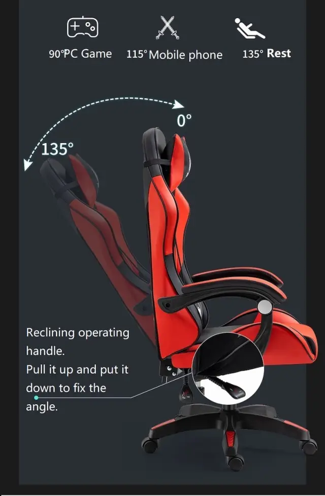 East Seat YT-727 Δερματίνης Μαύρο/Κόκκινο 2