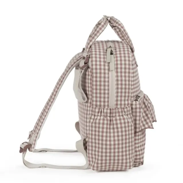 Walking Mum: Τσάντα Αλλαξιέρα Backpack Praline Vichy Moka 3