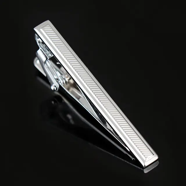 Σχεδιαστικό Ασημί Κλιπ Γραβάτας 5 cm – LGTC-T5/21 2