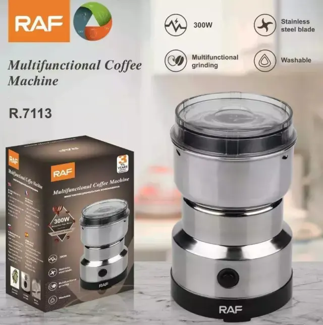 Raf Ηλεκτρικός Μύλος Καφέ 150W με Χωρητικότητα 200-300gr R.7113 - Multifunctional Coffee Machine 97033 2
