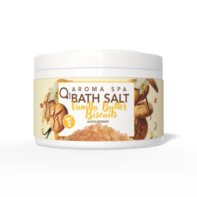 Qure Bath Salt - Άλατα Μπάνιου Vanilla Butter Biscuits 500g