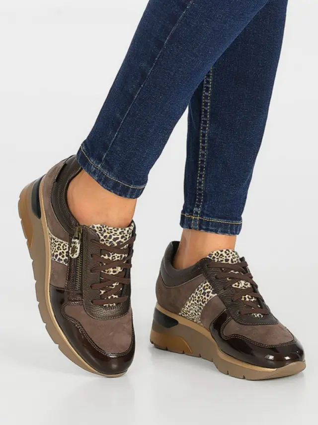 Mephisto Sneakers Γυναικείο δέρμα/δέρμα Nubuck Καφέ MEP/ELISIA BRONZE 2