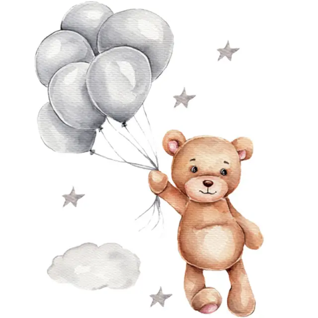 Sipo Wall Sticker Teddy Bear With Balloons 2
