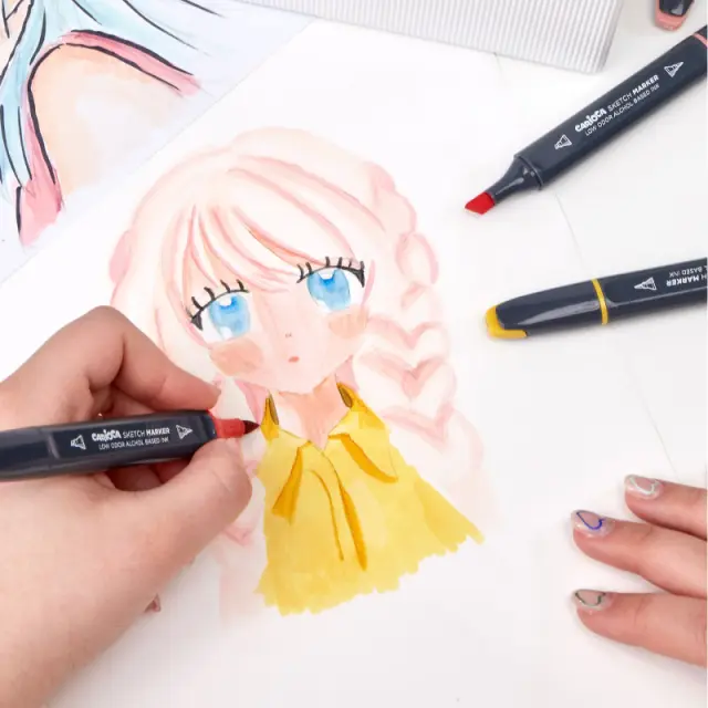 Carioca Plus Sketch Marker Μαρκαδόροι Αλκοόλης με Διπλή Μύτη (Soft Brush & Chisel Tip) 10τμχ 45241 3