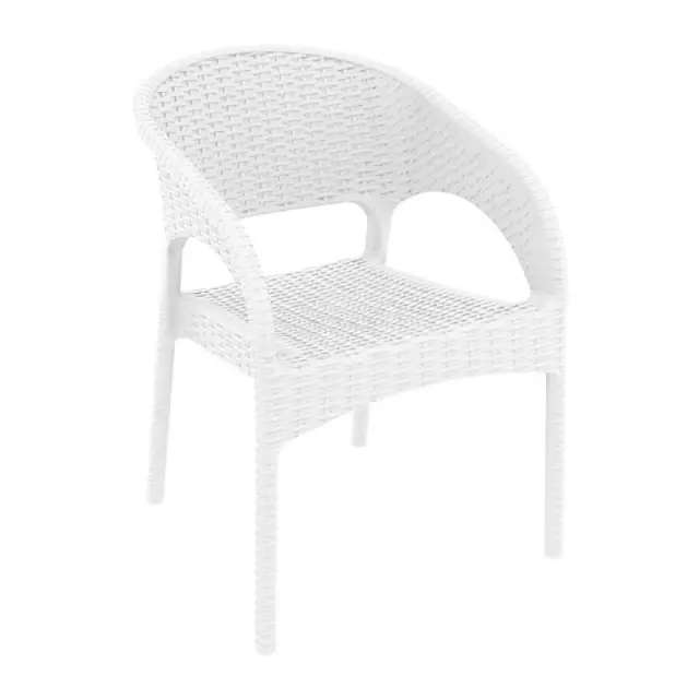 Πολυθρόνα Στοιβαζόμενη PANAMA Λευκό PP 58x64x80cm