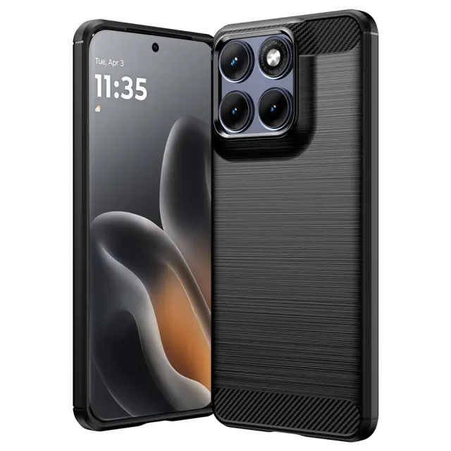 Techsuit - Carbon Silicone - Motorola Edge 70 Fusion / Fusion+ Plus 5g - Black