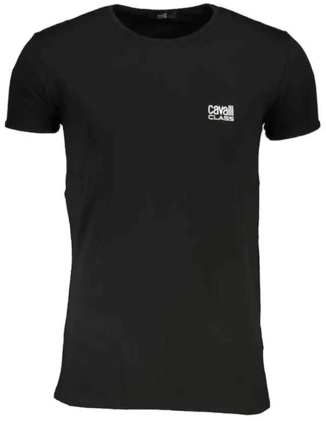 Cavalli Class - Ανδρική Μπλούζα T-Shirt Κοντομάνικη Regular Fit QXO03AJD003-05051 Μαύρο 3