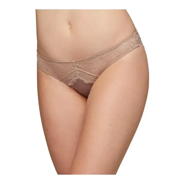 Ysabel Mora Γυναικείο Slip Braga Mini Διαφάνεια Δαντέλα, Χρώμα Taupe - S