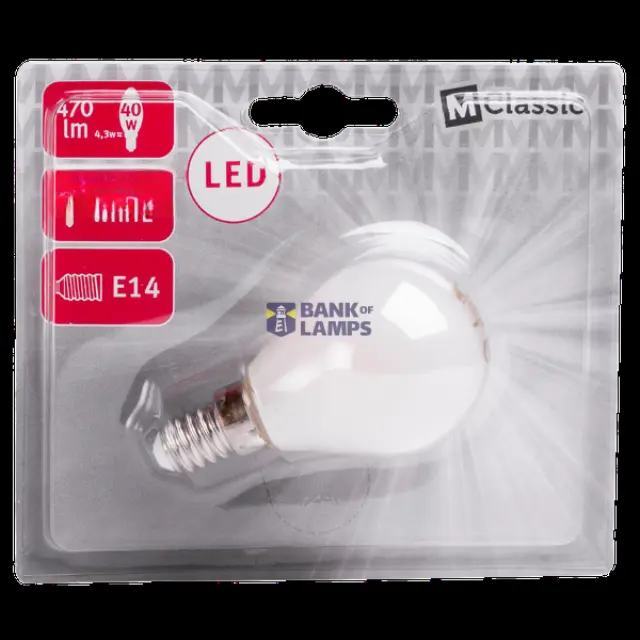 LED Bulb Filament E14 4.3W P45 2700K 470lm FR