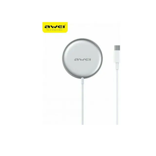 Awei Ασύρματος Φορτιστής (Qi Pad) 15W Λευκός (W10)