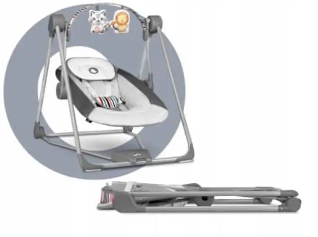 Lionelo Otto Βρεφικό ηλεκτρικό Ρηλάξ Cosy Gray 2