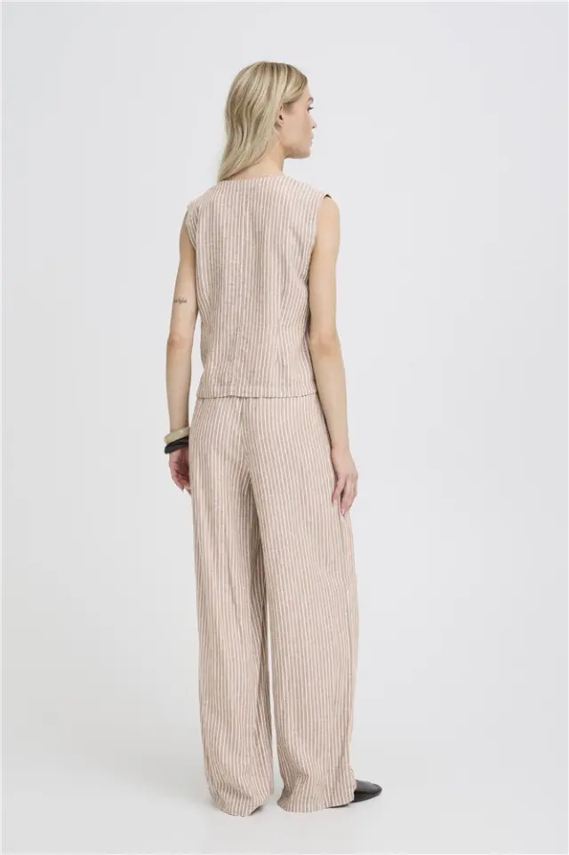 Γιλέκο ριγέ, λινό, BYFALAKKA WAISTCOAT, b.young - 36 3
