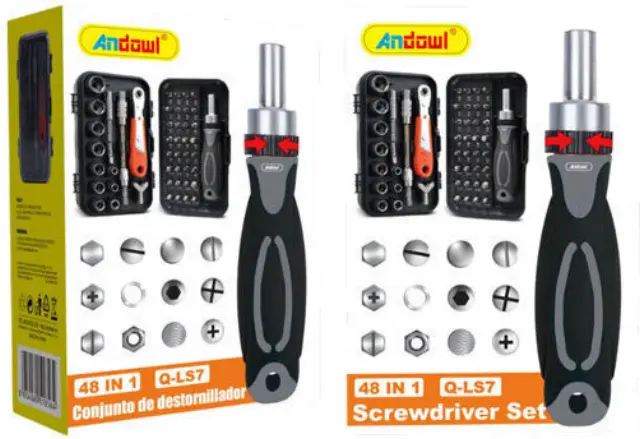 Andowl Σετ Κτσαβίδι Καρυδάκι 48 σε 1 Q-LS7 - Screwdriver Set