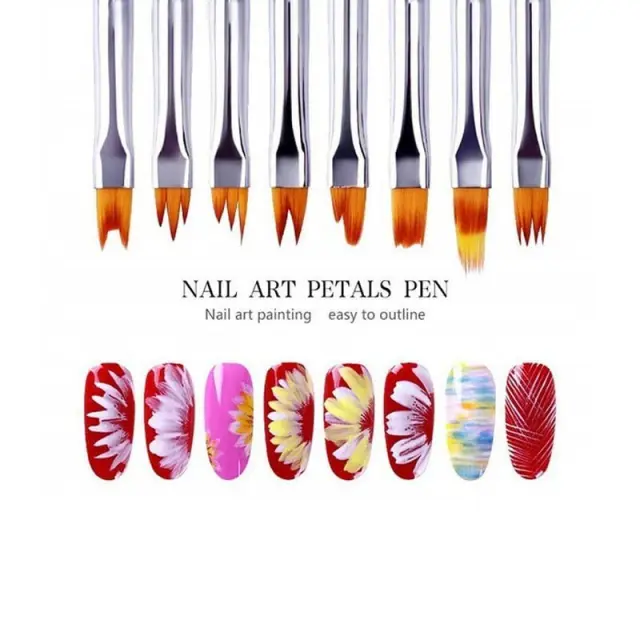 Σετ πινέλα νυχιών 8τμχ - Nail brushes 8 pcs 3645 2