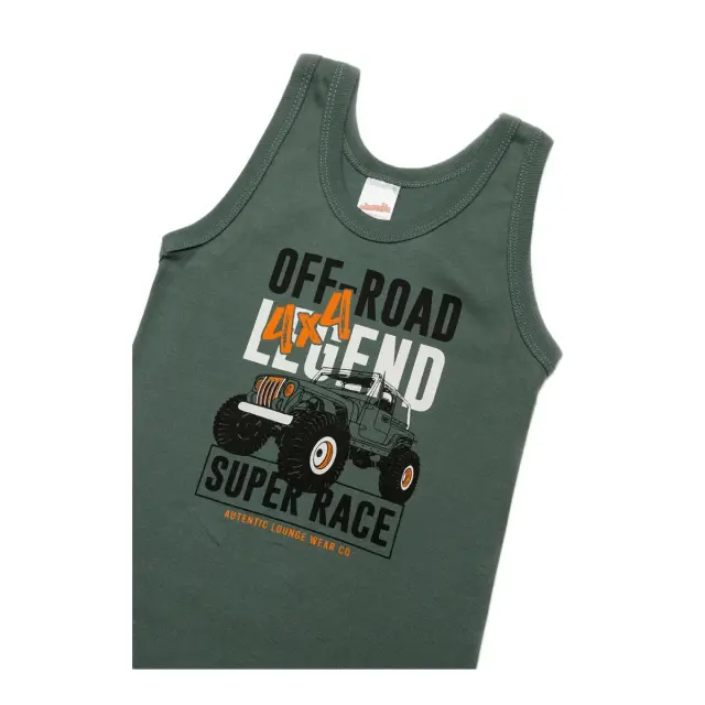 Minerva Παιδικό Φανελάκι Aγόρι Τιράντα Off-Road Legend, Χρώμα Green Balsam - 16 Y 2