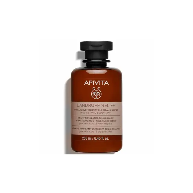 Apivita Dandruff Relief Δερματολογικό Σαμπουάν κατά της Ξηροδερμίας με Propolis AmC & Φυτικό AHA 250ml