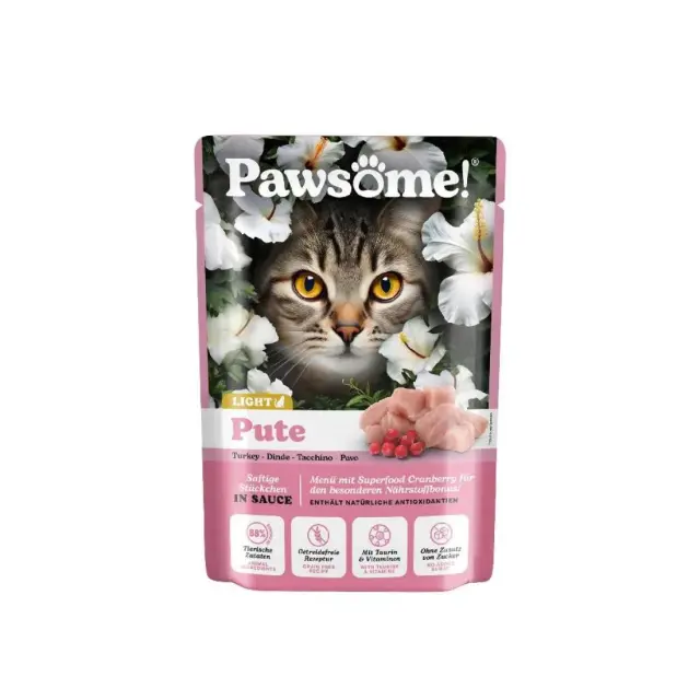 Pawsome Adult Light / Sterilized Γαλοπούλα 85gr