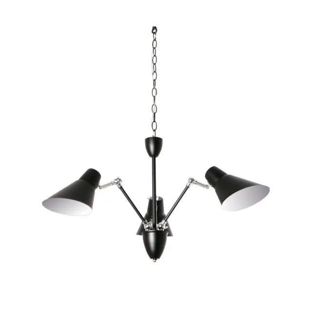 AcaLight Offer NETTO ΦΩΤΙΣΤΙΚΟ ΚΡΕΜΑΣΤΟ ΜΑΥΡΟ ΜΑΤ ΜΕΤΑΛΛΙΚΟ ΣΥΜΒΑΤΙΚΟ 3ΧΕ27 IP20 Φ720Χ1200mm