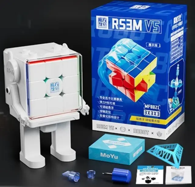 MoYu RS3 M V5 3X3 (MagLev Ball Core UV + Robot Cube Stand) 2