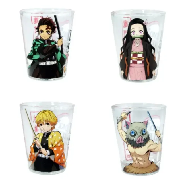 Σετ σφηνάκια γυάλινα 4 τεμ DEMON SLAYER - Groupe - 4 Shot Glass 57ml DEMON-SG4-30437