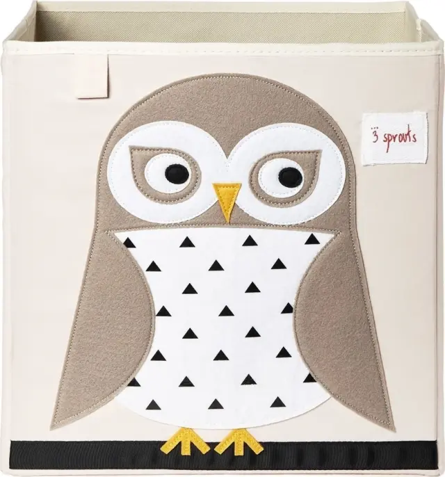 3 Sprouts Καλάθι για παιχνίδια Owl White - 0812895000405 - 0317-IBXOWL
