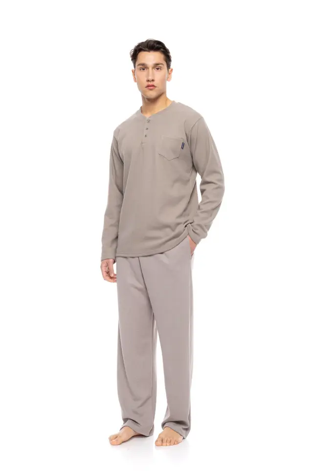 W-M814 - Grey Charcoal - PYJAMA JAQUARD SOFT STRETCH 2