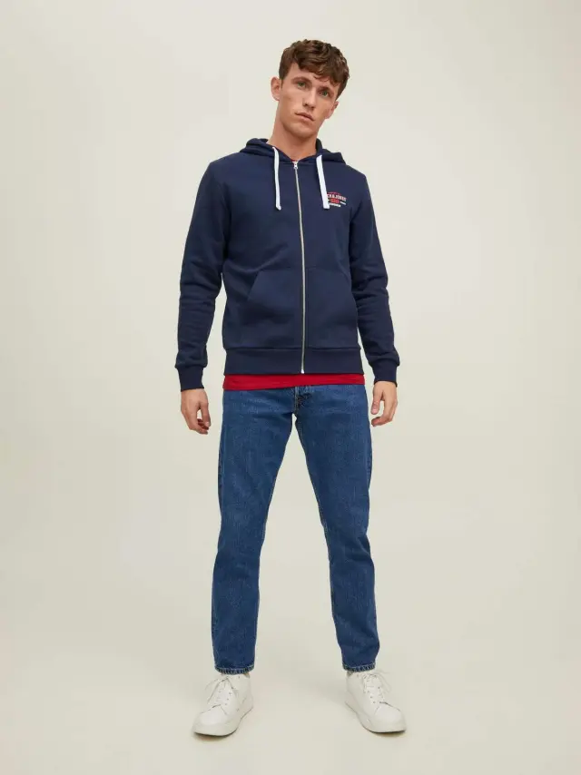 JJSTAMP ZIP HOOD SMALL Navy Blazer 2