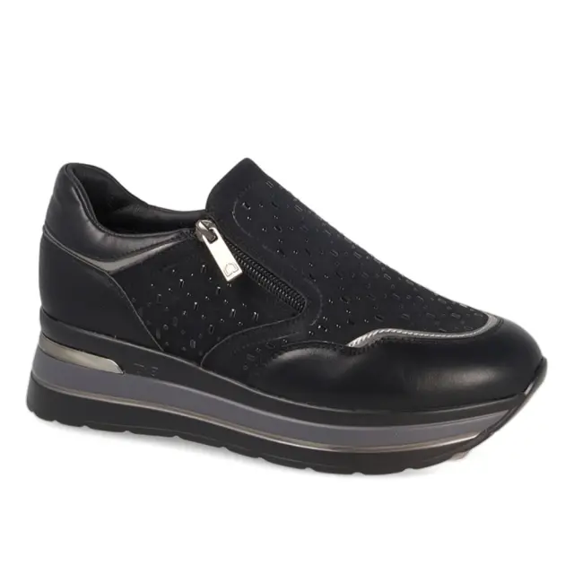 Donna Serena Sneakers Γυναικείο Δέρμα/Άλλα Υλικά Μαύρο DSE/346143 NERO - 39