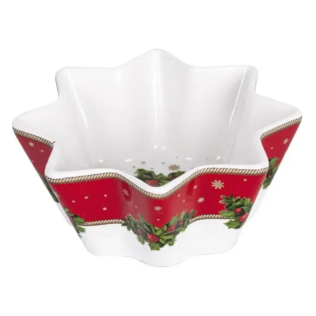 Marva Red Nutcracker Σετ Μπολ Σερβιρίσματος Κεραμικά 4τμχ 9.5x6.4x4.1cm