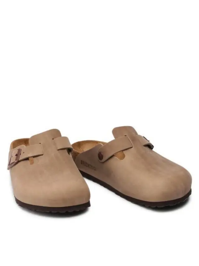 Birkenstock Σαμπώ Επαγγελματικό δέρμα suede Μπεζ BIR/BOSTON 960813 TABACC N 2