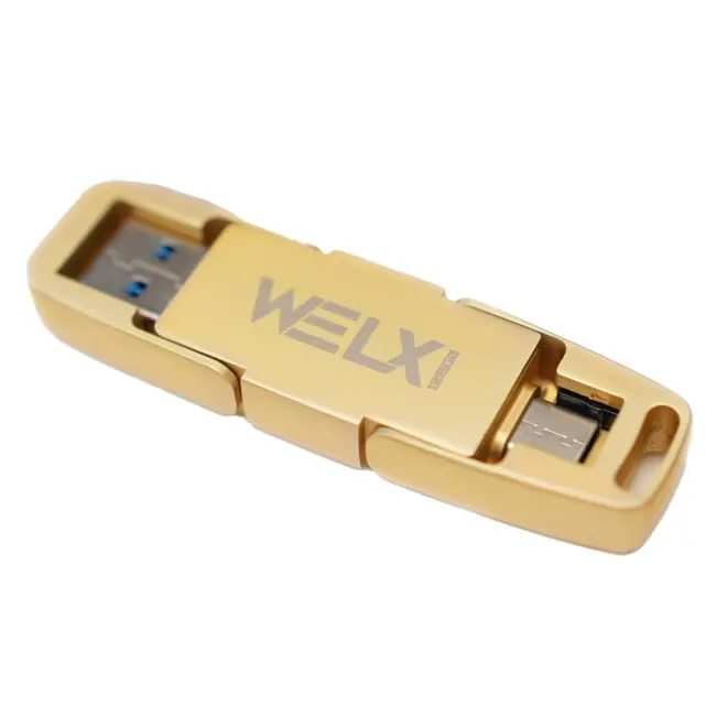 WELX – ULTRAFAST GOLD — Dual USB-A / USB-C Drive Pro (128GB)