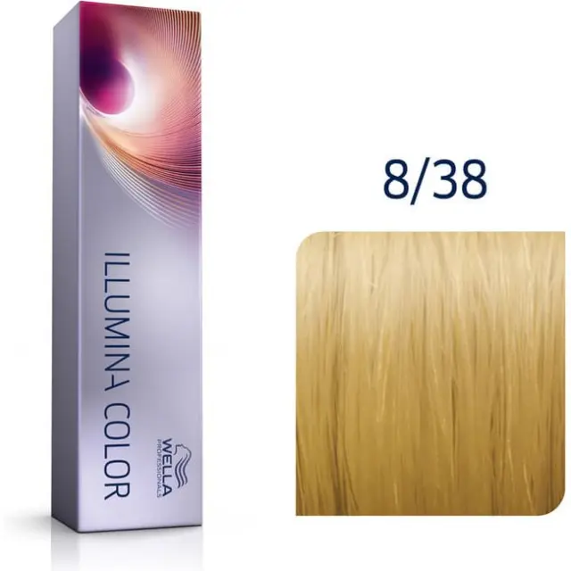 Wella Professionals Illumina Color 8/38 Ξανθό Ανοιχτό Χρυσό Περλέ 60ml 2
