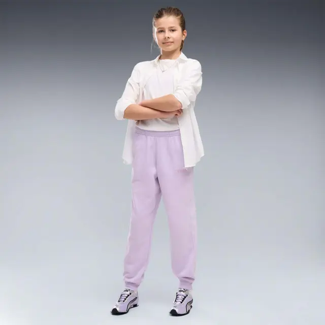 Puma Girl's Essentials 2 Color Small No1 Logo Fleece Sweatpants Μωβ 690718-46 (Puma) 3