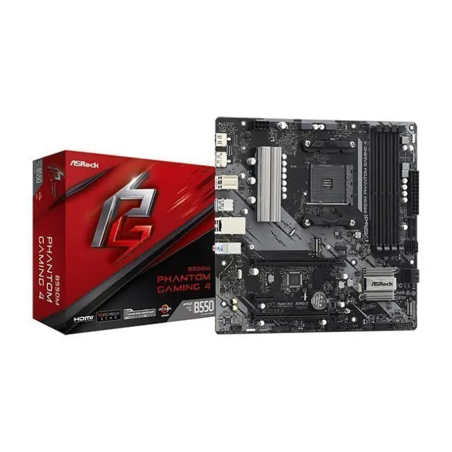 ASRock Motherboard B550M Phantom Gaming 4 AM4 (90-MXBE90-A0UAYZ)